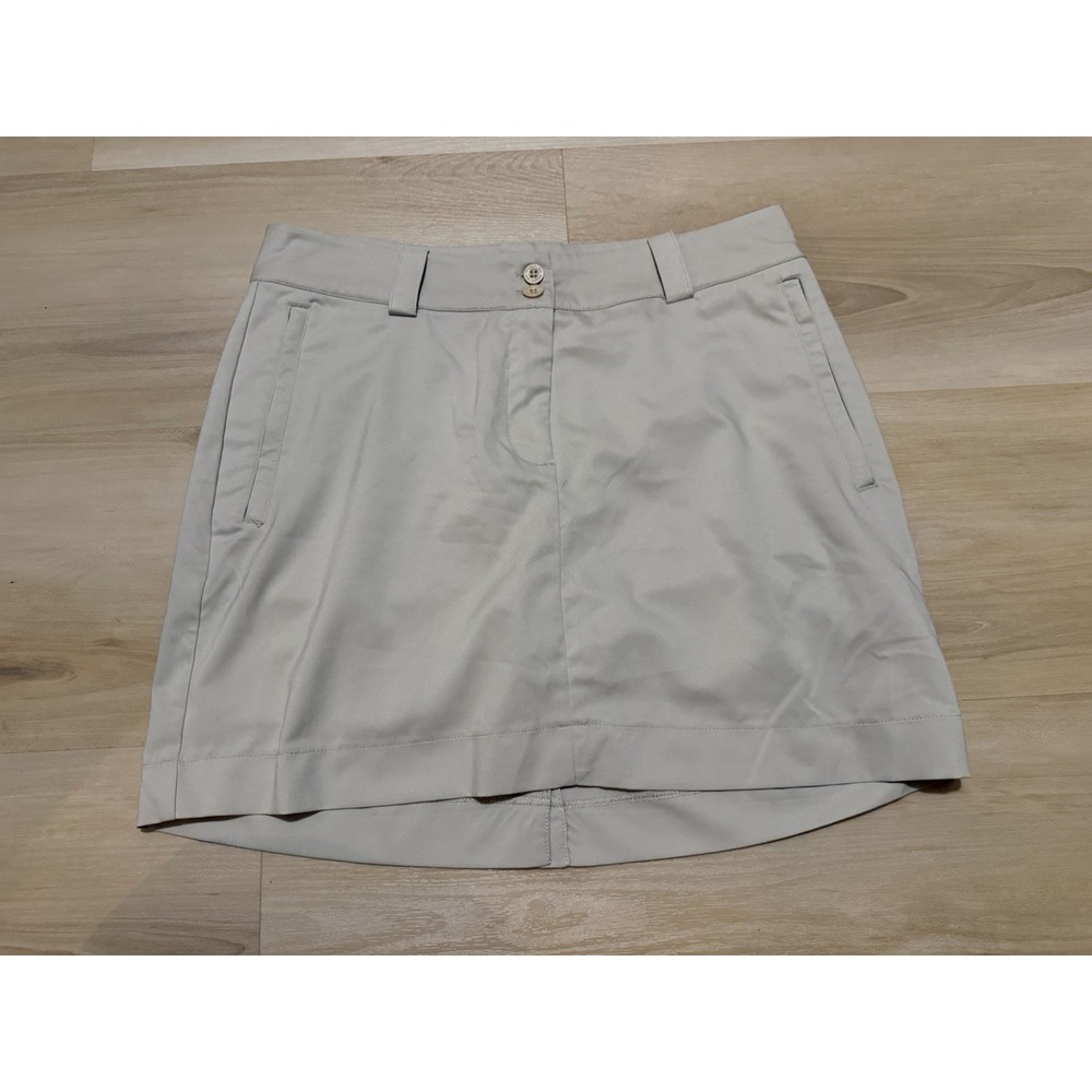 Maggie Lane Womens Skort Skirt Size 8 Khaki Pockets Golf Tennis